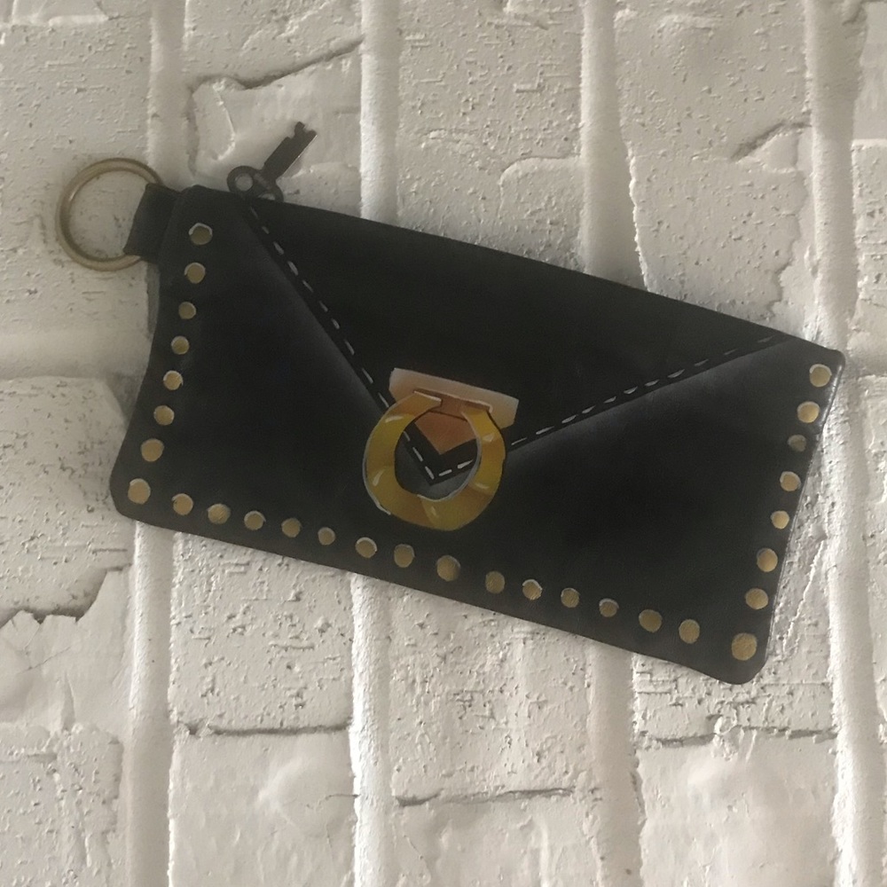 Black Hand Painted Clutch